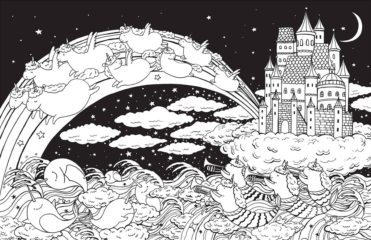 A Million Unicorns Coloring Book: Trade Paperback