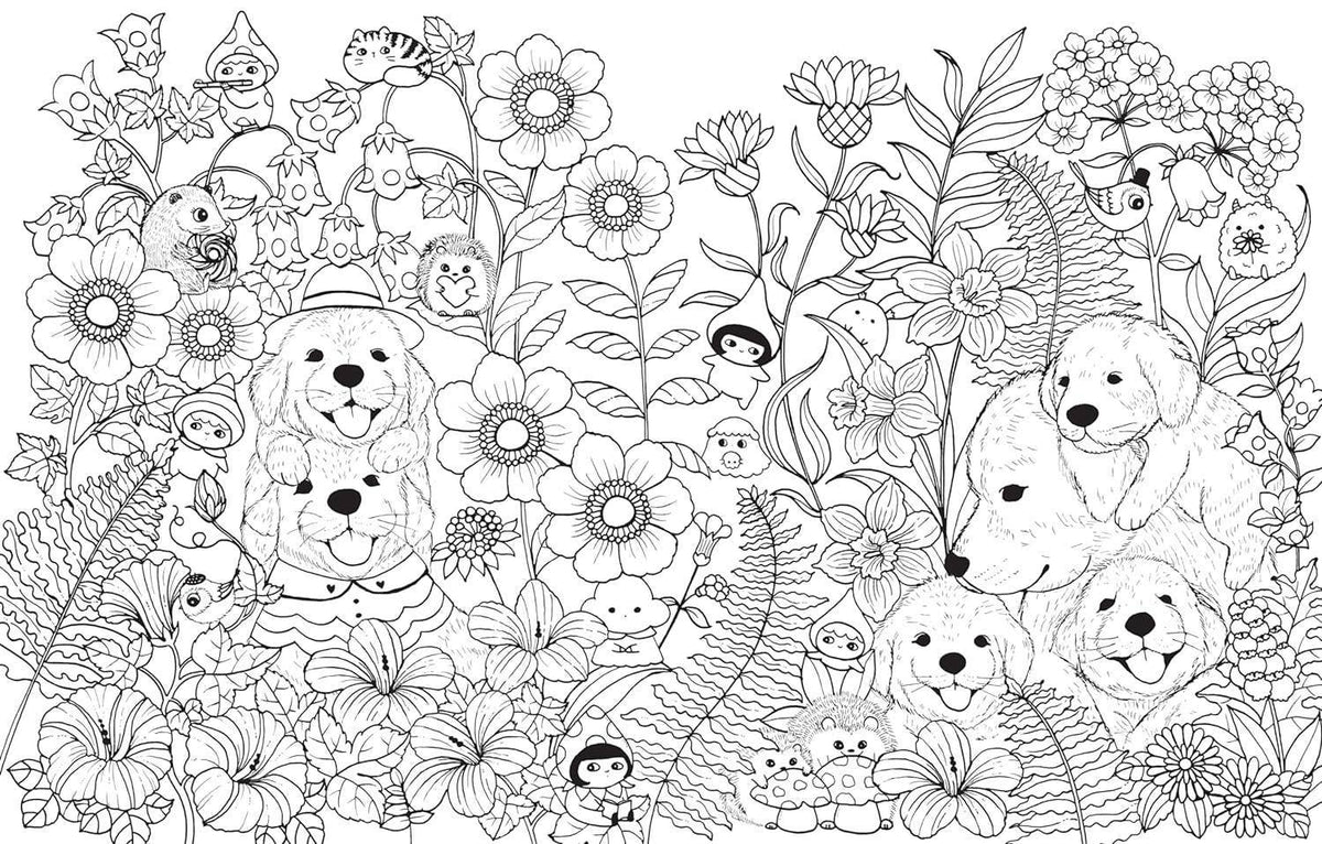 A Million Puppies Coloring Book: Trade Paperback