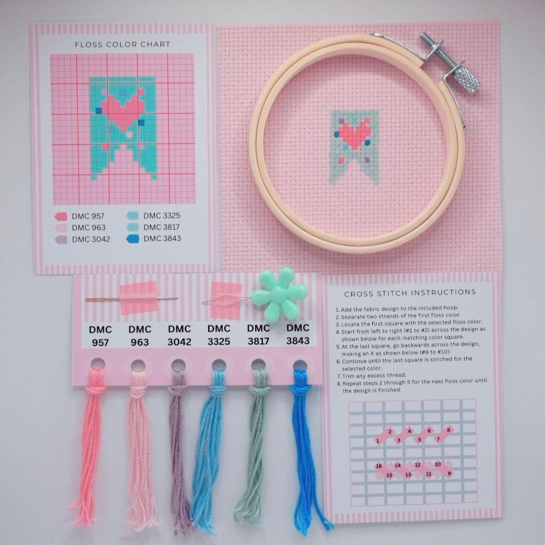 Ribbon Cross Stitch Kit