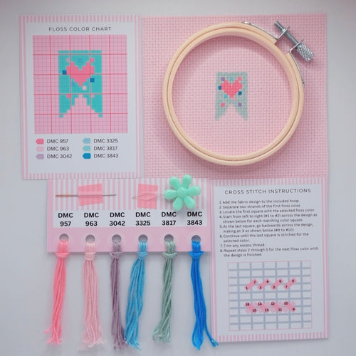 Ribbon Cross Stitch Kit