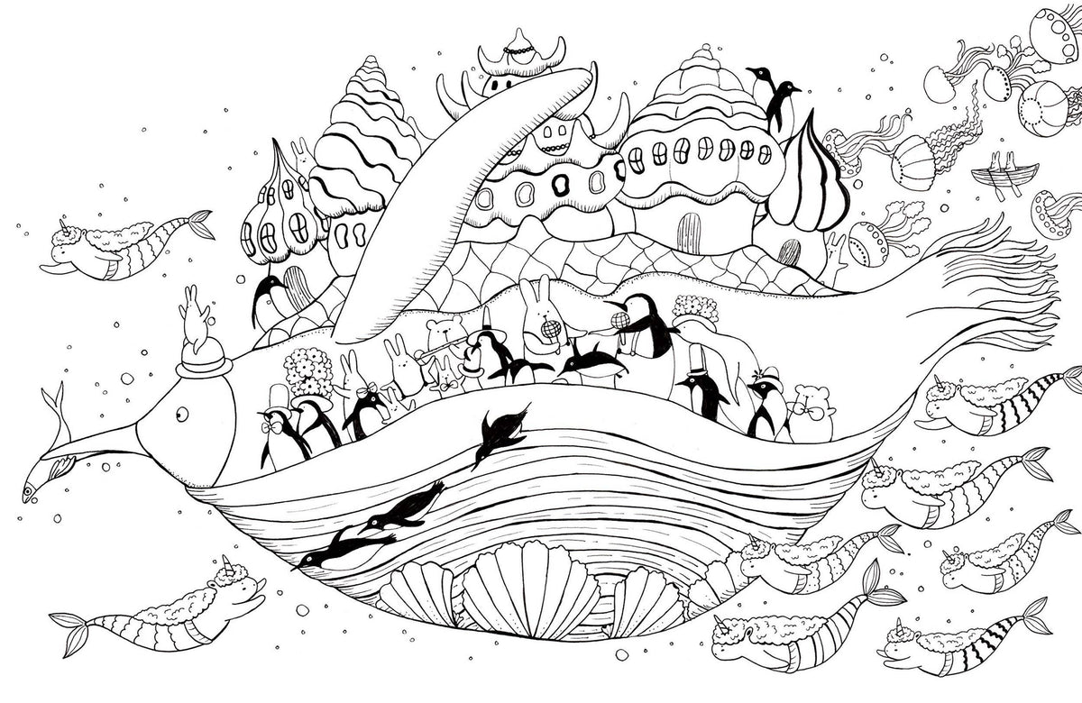 A Million Unicorns Coloring Book: Trade Paperback
