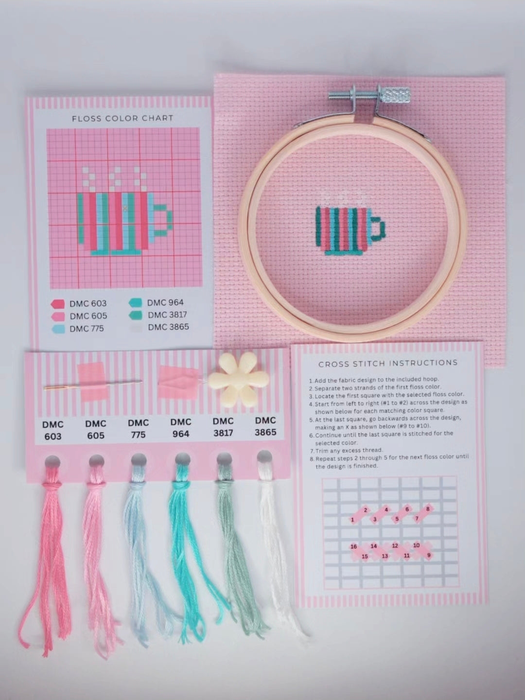 Coffee Cup Cross Stitch Kit