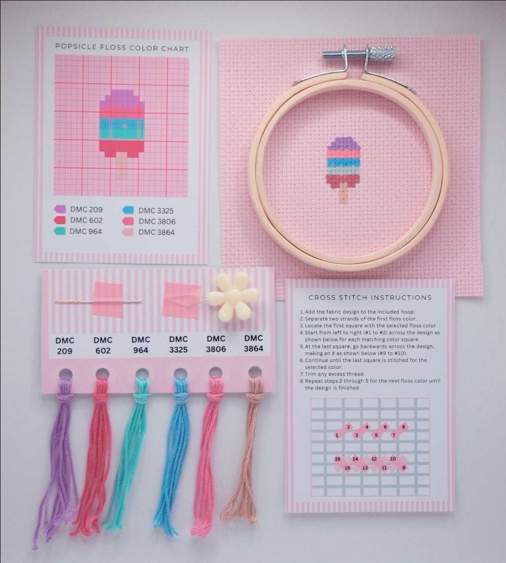 Popsicle Cross Stitch Kit