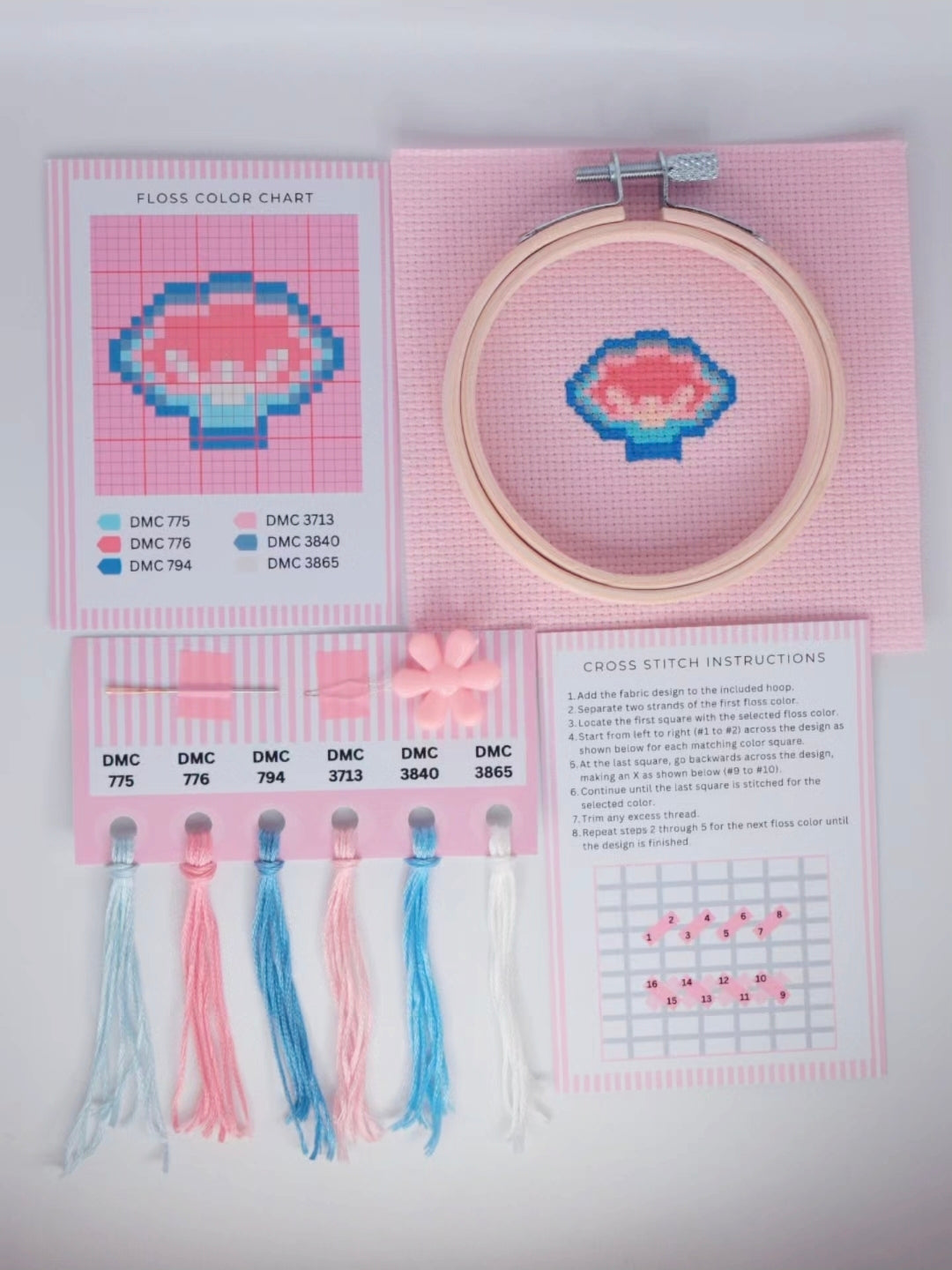 Seashell Cross Stitch Kit